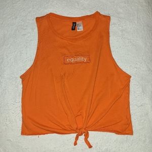 Equality Orange Crop Top